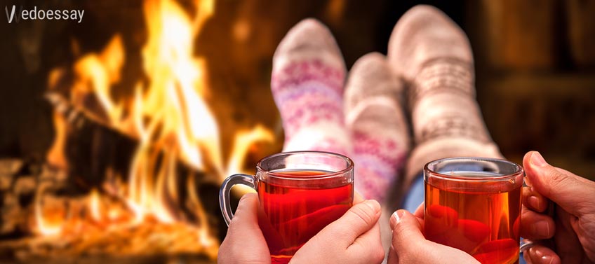 Fireplace and Tea