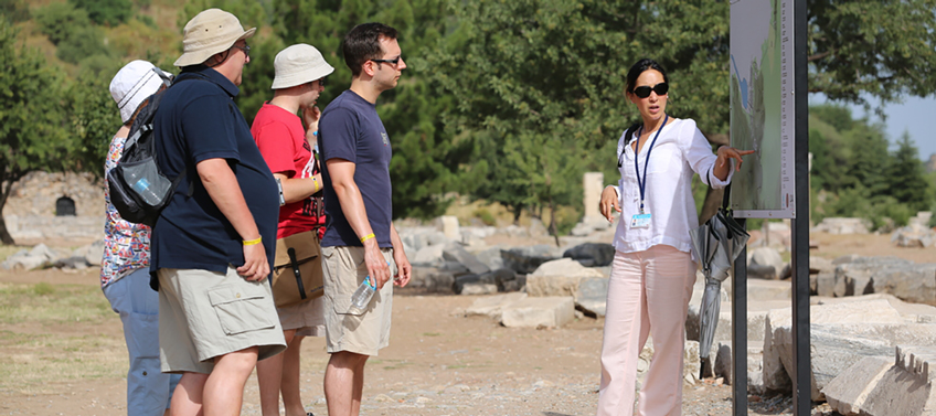 Guide with Tourists